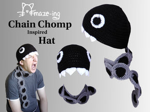 Chain Chomp-Inspired with Scarf Hat