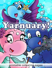 Load image into Gallery viewer, Digital Yarnuary Dragons Colouring Pack